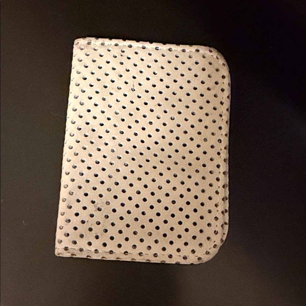 Clare V. Mint Green Card Holder with Studded Trim